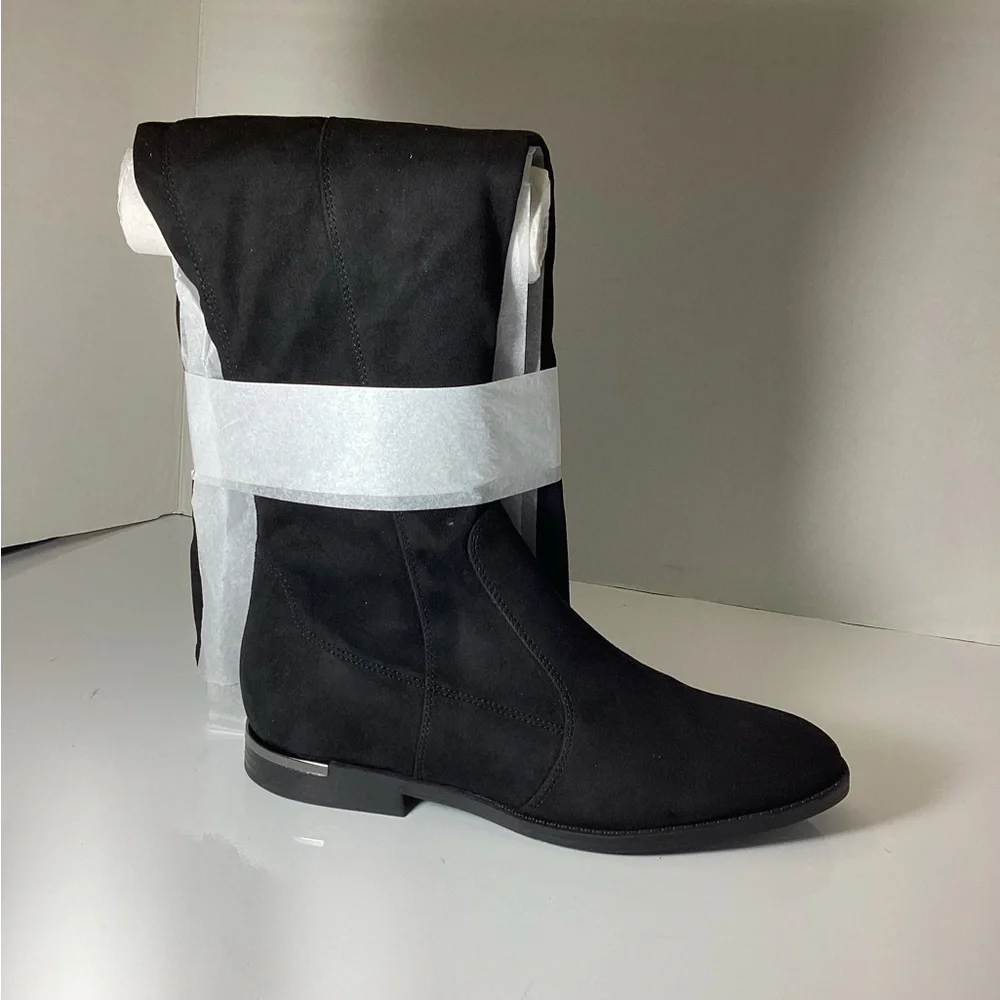 MARC FISHER MLALEEA BOOTS Black Suede Women's Boots